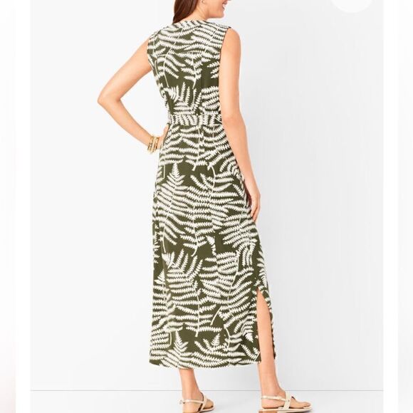 TALBOTS BOTANICAL MAXI SHIRTDRESS - Picture 3 of 13